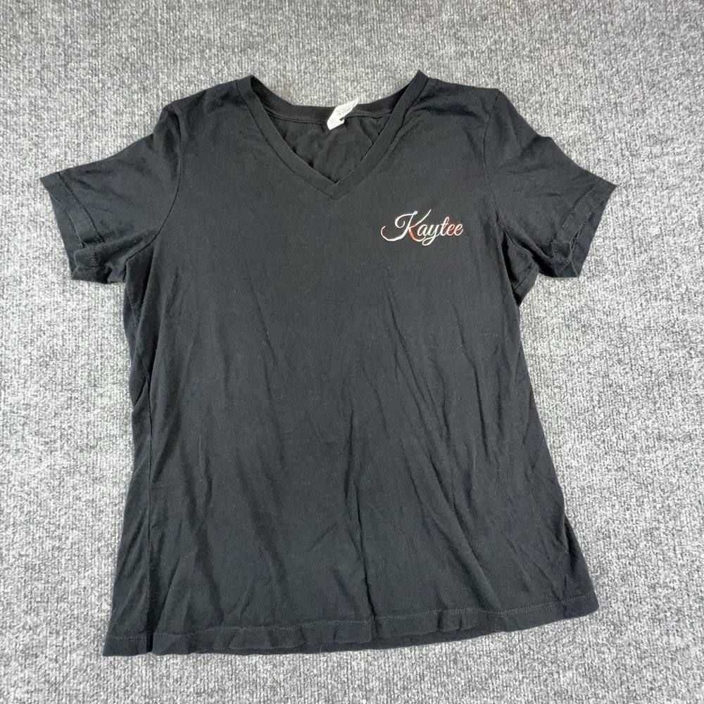 Bella + Canvas T-Shirt Womens Medium Black Kaytee Lake Shawnee Golf Course Tee